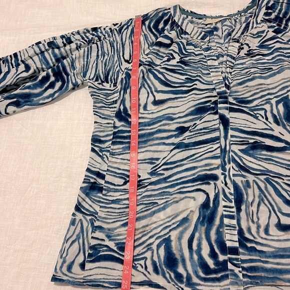 Lola Australia Twenty Shirt Animal Swirl Navy Print Cotton Coastal Resort Boho - Picture 7 of 13